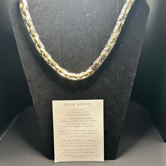 Eddie Borgo 12K Gold Supra Link Necklace - NIB